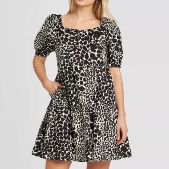 Who What Wear Animal Print Mini Dress Size M - Picture 3 of 3